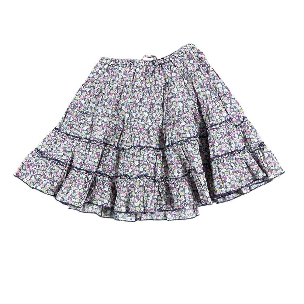 Mini Boden Floral Ruffle Skirt - Multicolor
